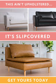 Decorating a room for the first time or shopping for pieces to upgrade your current home decor? Get A New Leather Sofa Without Having To Re Upholster With Custom Leather Slipcovers Slipcovers Upholstered Couch Furniture Makeover
