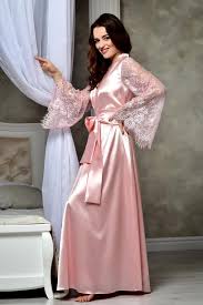 I should've just started with this one. Long Blush Pink Wedding Kimono Robe Lace Bridal Robe Bridal Etsy