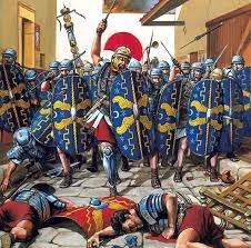 Year Of Four Emperors Praetorians Charge The Streets Of Cremona In Aftermath Of The Main Battle Artist Unknown Unfortu Roman Armor Roman History Ancient War