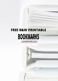 5 free black and white printable bookmarks rosa elena