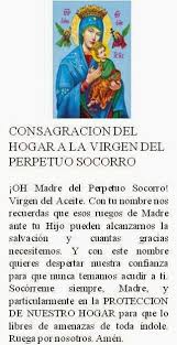 Consagracion Del Hogar A La A Virgen Del Perpetuo Socorro Oraciones Poderosas Oraciones Catolicas Oraciones Religiosas
