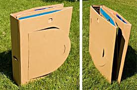 How to do your own foldable crossfit box.here is the link to the drawings that you can download: Diy Pop Up Fold Flat Cardboard Playhouse Small For Big Cardboard Playhouse Cardboard House Cardboard Box Houses