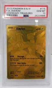 Charizard ex 12/108 ultra rare holo xy evolutions pokemon tcg nm/m 2016. Pokemon Legendary Treasures Zekrom 115 113 Gold Secret Psa 10 Gem Mint 28224668 Ebay