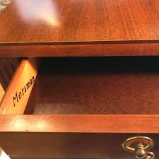 Lower shelf is 14 inches wide, 27 inches deep and 12 inches tall. Mid Century Modern Mersman Step Side Table Chairish