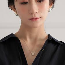 petit amie Diamond Butterfly Pendant Necklace K18YG 0.50ct 40cm (M)