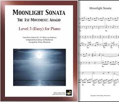 Print and download 'moonlight sonata' from sonata quasi fantasia, op.27, no.2 by composer ludwig van beethoven. Moonlight Sonata Easy Piano Sheet Music Galaxy Music Notes