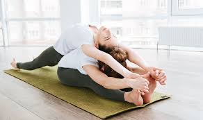 An example of a partner helping is in downward facing dog which is wonderful when someone puts pressure on your sacrum or uses a belt. Yoga Poses To Do With Your Partner For More Fun