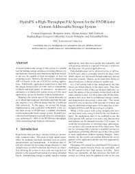 HydraFS: a High-Throughput File System for the HYDRAstor  Content-Addressable Storage System