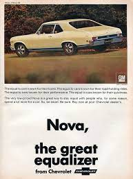 1968 Chevrolet Nova Advertisement Motor Trend February 1968 Chevrolet Nova Automobile Advertising Chevy Nova