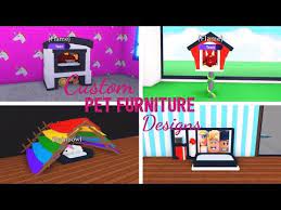 8 Custom Pet Furniture Design Ideas Building Hacks Roblox Adopt Me Part Two Its Sugarcoffee Y Custom Pet Furniture Roblox Adopt Me Adopt Me House Ideas