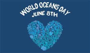 World ocean day themed background with dazzling rolling waves. World Oceans Day 2015 Wiseoceans