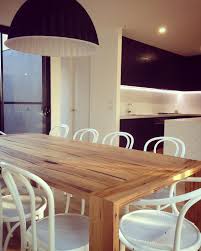 Custom Dining Table With Waterfall Breadboard Ends Made By Bombora Custom Furniture From Stunning Recycled Messmate Timber Bomboracustomf Woodwork Custom Dining Tables Timber Dining Table Recycled Timber Furniture