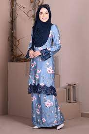 Pembelian pertama akan mendapat diskaun rm10. Baju Kurung Lace Madame Sara Ice Blue Muslimahclothing Com