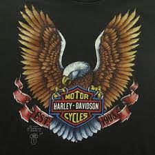 Vintage 80s Harley Davidson T Shirt Mens Xl 3d Emblem Eagle Black Cotton The Clothing Vault Harley Davidson T Shirts Harley Davidson Davidson
