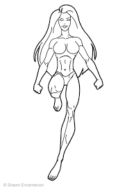 Female body template for fun. How To Draw A Female Superhero A Superheroine Superhero Coloring Pages Superhero Coloring Drawing Superheroes