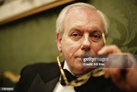 Professor Sir Alec Jeffreys poses with his award at the Guildhall,... News  Photo