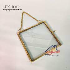 Hanging Glass Photo Frame 4 Inch