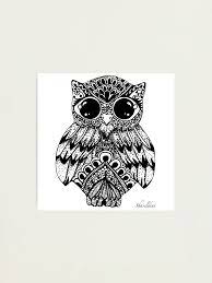 Werden diese muster der mandala tiere farblich gefüllt so entsteht ein wunderschönes kunstwerk mit einer ganz neuen wirkung. Mandala Eule Fotodruck Von Shaseldine Redbubble