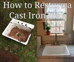 how to restore a cast iron sink
