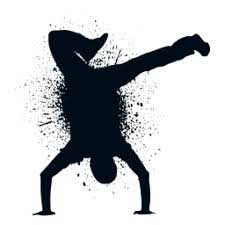 Street Dance Splash Paint Silhouette Street Dance Painting Dance