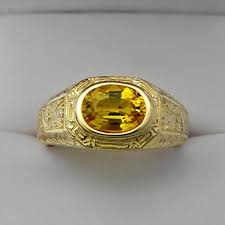 Aaaa Yellow Sapphire 9x7mm 2 40 Carats Heavy 14k Yellow Gold Antique Vintage Styled Man S Ring 15 In 2020 Yellow Sapphire Rings Yellow Sapphire Antique Mens Rings