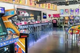 Video game titles that were usually found on arcade cabinets or cartridges in the 90's and earlier. Level 1 Arcade Bar Gilbert Az