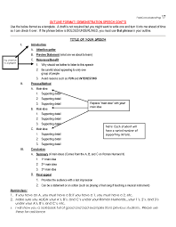 Labeling the parts of your speech not only ensures that you have all the parts, but it also provides a marker to help you locate where you are when speaking. How To Write A Speech Outline Arxiusarquitectura