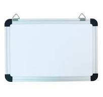 School Smart Small Magnetic Dry Erase Board, Aluminum Frame, 17-1/4 x  14-1/2 Inches