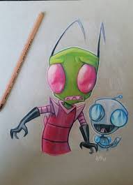 Ash Blm On Twitter Invaderzim Prismacolor Zim And Gir Fan Art For My Favorite Anxiety Ridden Space Bug Fan art by slotherius on deviantart. invaderzim prismacolor zim and gir fan