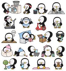 Premium Vector Clipart Kawaii Pearl The Penguin Cute Penguin Planning Clipart Instant Download Kawaii Clipart Cute Penguins Clip Art Cute Stickers