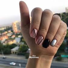 Checkered black and pink nail art design. 50 Dramatic Black Acrylic Nail Designs To Keep Your Style On Point