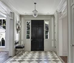 Black And White Checkered Floor Entry Pin By Leslie Andretti On Home Hallway Flooring Hallway Designs Foyer Flooring