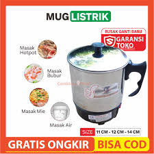 Kamu bisa menurunkan suhunya ke angka 120 watt untuk sekedar menghangatkan makanan dan masak air untuk minuman panas seperti kopi atau teh. Mug Listrik Gelas Listrik Pemanas Air Masak Rebus Air Mie Listrik Stainless Alat Masak Listrik Shopee Indonesia