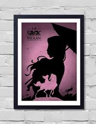 Walt Disney Mulan Minimalista Cartel Por Postershot En Etsy Disney Minimalist Minimalist Poster Mulan