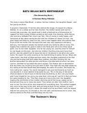 They were a very poor family in malaysia. Batu Belah Batu Bertangkup Batu Belah Batu Bertangkup The Devouring Rock A Famous Malay Folktale This Story Is About Mak Minah A Widow Her Two Course Hero
