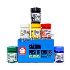 Jual Sakura Poster Color Set 6x30ml Cat Poster Sakura Isi 30ml X 6 Warna Kota Surabaya Lix Art Supplies Tokopedia