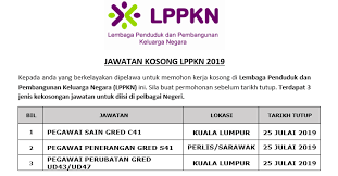 Kerja kosong pengurusan air selangor. Job Malaysia Hebahan Khas Jawatan Kosong Lppkn 2019 Facebook