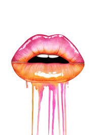 My Art Illustrations Drawings Paintings Lips Painting Drip Art Pop Art Lips