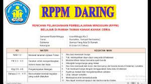 Nilai agama dan moral, fisik motorik, bahasa, kognitif, sosial emosional dan seni. Rppm Daring I Belajar Dirumah Saja Youtube