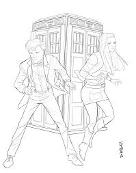 Dr Who And Amy Pond By Supajoe On Deviantart Coloring Books Coloring Pages Fantastic Cities Coloring Book