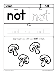Sight Word Not Worksheet Primarylearning Org Pre Primer Sight Word Activities Sight Word Worksheets Pre Primer Sight Words