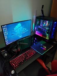 My Pc Setup Video Game Rooms Video Game Room Design Gaming Room Setup