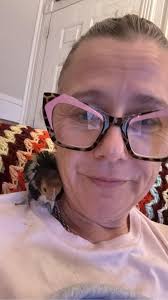 Relaxing with pet chicken