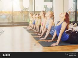 Maybe you would like to learn more about one of these? Group Young Women Yoga Image Photo Free Trial Bigstock