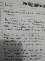 Check spelling or type a new query. 1 Ada Berapa Baris Setiap Bait Syair Diatas 2 Ada Berapa Suku Kata Dalam Setiap Baris Nya 3 Apa Rima Akhir Larik Dari Syair 4 Apa
