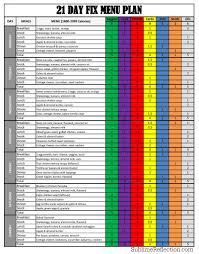 21 day fix meal plan sublime reflection