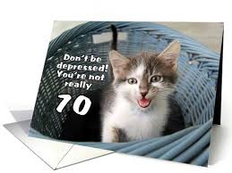 70th Birthday Kitten Humor Card 90th Birthday Cards 40th Birthday Cards Kitten Birthday