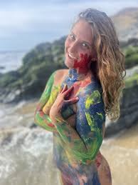 Miriams nude body paint yoga erotic flow