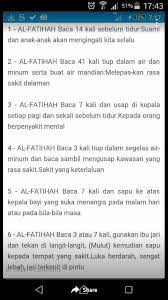 Tentu semuanya sudah hafal, kan setiap harinya dibaca sebannyak 17 kali dalam shalat. Kelebihan Al Fatihah Kekuatan Doa Rasa Sakit Perbaikan Diri