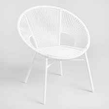 Choose your perfect outdoor white chairs from the huge selection of deals on quality items. Round White All Weather Wicker Camden Outdoor Chair World Market